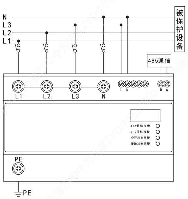 三相智能電源防雷器（SPD+監(jiān)測模塊一體化設(shè)計(jì)）